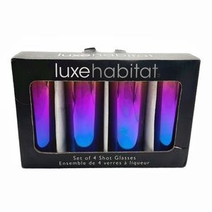 🆕 Ombre Rainbow Iridescent Shot Glass Set